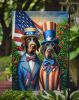 All American German Wirehaired Pointer Garden Flag Mailbox Flag Decorative Yard Flag Banner Outside Patio Artwork Yard Flower Beds, Garden Size