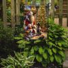 Wirehaired Pointing Griffon and Santa Claus Garden Flag Mailbox Flag Decorative Yard Flag Banner Outside Patio Artwork Yard Flower Beds, Garden Size
