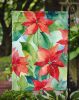 Poinsettias in Watercolor Garden Flag Mailbox Flag Decorative Yard Flag Banner Outside Patio Artwork Yard Flower Beds, Garden Size, Multicolor