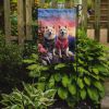 American Eskimo Two Hearts Garden Flag Mailbox Flag Decorative Yard Flag Banner Outside Patio Artwork Yard Flower Beds, Garden Size, Multicolor