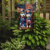 All American Bedlington Terrier Garden Flag Mailbox Flag Decorative Yard Flag Banner Outside Patio Artwork Yard Flower Beds, Garden Size, Multicolor
