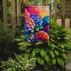Hydrangeas in Color Garden Flag Mailbox Flag Decorative Yard Flag Banner Outside Patio Artwork Yard Flower Beds, Garden Size, Multicolor