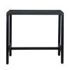 40in Iron With Adjustment Knob Patio Bar Table Black