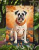 White Boxer Fall Garden Flag Mailbox Flag Decorative Yard Flag Banner Outside Patio Artwork Yard Flower Beds, Garden Size, Multicolor