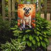 White Boxer Fall Garden Flag Mailbox Flag Decorative Yard Flag Banner Outside Patio Artwork Yard Flower Beds, Garden Size, Multicolor