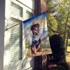 Rottweiler Cowboy Welcome House Flag Large Porch Sleeve Pole Decorative Outside Yard Banner Artwork Wall Hanging, Polyester, House Size, Multicolor