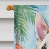 White German Shepherd Luau House Flag Large Porch Sleeve Pole Decorative Outside Yard Banner Artwork Wall Hanging, Polyester, House Size, Multicolor