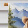 Golden Retriever Cowboy Welcome House Flag Large Porch Sleeve Pole Decorative Outside Yard Banner Artwork Wall Hanging, Polyester, House Size