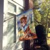 Nova Scotia Duck Tolling Retriever Cowboy Welcome House Flag Large Porch Sleeve Pole Decorative Outside Yard Banner Artwork Wall Hanging, Polyester