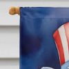 Bullmastiff Patriotic American House Flag Large Porch Sleeve Pole Decorative Outside Yard Banner Artwork Wall Hanging, Polyester, House Size