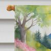 Greater Swiss Mountain Dog Spring Path House Flag Large Porch Sleeve Pole Decorative Outside Yard Banner Artwork Wall Hanging, Polyester, House Size
