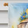 Wheaten Terrier Easter Egg Hunt House Flag Large Porch Sleeve Pole Decorative Outside Yard Banner Artwork Wall Hanging, Polyester, House Size