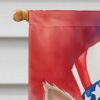 Yorkshire Terrier Patriotic American House Flag Large Porch Sleeve Pole Decorative Outside Yard Banner Artwork Wall Hanging, Polyester, House Size