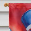 Sussex Spaniel Patriotic American House Flag Large Porch Sleeve Pole Decorative Outside Yard Banner Artwork Wall Hanging, Polyester, House Size