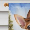 Chihuahua Cowboy Welcome House Flag Large Porch Sleeve Pole Decorative Outside Yard Banner Artwork Wall Hanging, Polyester, House Size, Multicolor
