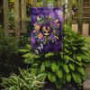 Wreath Mardi Gras Garden Flag Mailbox Flag Decorative Yard Flag Banner Outside Patio Artwork Yard Flower Beds, Garden Size, Multicolor