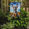 Chinese Crested in Sunflowers Garden Flag Mailbox Flag Decorative Yard Flag Banner Outside Patio Artwork Yard Flower Beds, Garden Size, Multicolor