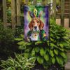 English Foxhound King of Mardi Gras Garden Flag Mailbox Flag Decorative Yard Flag Banner Outside Patio Artwork Yard Flower Beds, Garden Size