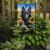 Belgian Sheepdog in Sunflowers Garden Flag Mailbox Flag Decorative Yard Flag Banner Outside Patio Artwork Yard Flower Beds, Garden Size, Multicolor