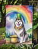 Alaskan Malamute St Patrick's Day Garden Flag Mailbox Flag Decorative Yard Flag Banner Outside Patio Artwork Yard Flower Beds, Garden Size, Multicolor