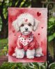 Maltipoo My Valentine Garden Flag Mailbox Flag Decorative Yard Flag Banner Outside Patio Artwork Yard Flower Beds, Garden Size, Multicolor