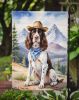 English Springer Spaniel Cowboy Welcome Garden Flag Mailbox Flag Decorative Yard Flag Banner Outside Patio Artwork Yard Flower Beds, Garden Size