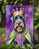 Giant Schnauzer King of Mardi Gras Garden Flag Mailbox Flag Decorative Yard Flag Banner Outside Patio Artwork Yard Flower Beds, Garden Size