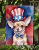Chihuahua Patriotic American Garden Flag Mailbox Flag Decorative Yard Flag Banner Outside Patio Artwork Yard Flower Beds, Garden Size, Multicolor
