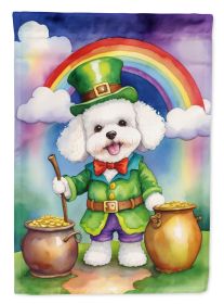 Bichon Frise St Patrick's Day Garden Flag Mailbox Flag Decorative Yard Flag Banner Outside Patio Artwork Yard Flower Beds, Garden Size, Multicolor