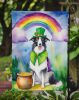 Borzoi St Patrick's Day Garden Flag Mailbox Flag Decorative Yard Flag Banner Outside Patio Artwork Yard Flower Beds, Garden Size, Multicolor