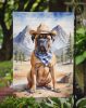 Bullmastiff Cowboy Welcome Garden Flag Mailbox Flag Decorative Yard Flag Banner Outside Patio Artwork Yard Flower Beds, Garden Size, Multicolor