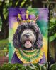 Portuguese Water Dog King of Mardi Gras Garden Flag Mailbox Flag Decorative Yard Flag Banner Outside Patio Artwork Yard Flower Beds, Garden Size