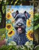 Kerry Blue Terrier in Sunflowers Garden Flag Mailbox Flag Decorative Yard Flag Banner Outside Patio Artwork Yard Flower Beds, Garden Size, Multicolor