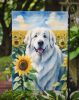 Great Pyrenees in Sunflowers Garden Flag Mailbox Flag Decorative Yard Flag Banner Outside Patio Artwork Yard Flower Beds, Garden Size, Multicolor