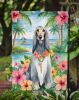 Afghan Hound Luau Garden Flag Mailbox Flag Decorative Yard Flag Banner Outside Patio Artwork Yard Flower Beds, Garden Size, Multicolor