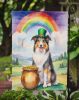 Collie St Patrick's Day Garden Flag Mailbox Flag Decorative Yard Flag Banner Outside Patio Artwork Yard Flower Beds, Garden Size, Multicolor