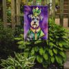 Schnauzer King of Mardi Gras Garden Flag Mailbox Flag Decorative Yard Flag Banner Outside Patio Artwork Yard Flower Beds, Garden Size, Multicolor