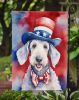Bedlington Terrier Patriotic American Garden Flag Mailbox Flag Decorative Yard Flag Banner Outside Patio Artwork Yard Flower Beds, Garden Size