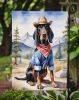 Black and Tan Coonhound Cowboy Welcome Garden Flag Mailbox Flag Decorative Yard Flag Banner Outside Patio Artwork Yard Flower Beds, Garden Size