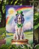 English Setter St Patrick's Day Garden Flag Mailbox Flag Decorative Yard Flag Banner Outside Patio Artwork Yard Flower Beds, Garden Size, Multicolor