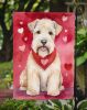 Wheaten Terrier My Valentine Garden Flag Mailbox Flag Decorative Yard Flag Banner Outside Patio Artwork Yard Flower Beds, Garden Size, Multicolor