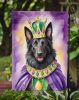 Belgian Sheepdog King of Mardi Gras Garden Flag Mailbox Flag Decorative Yard Flag Banner Outside Patio Artwork Yard Flower Beds, Garden Size