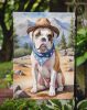 American Bulldog Cowboy Welcome Garden Flag Mailbox Flag Decorative Yard Flag Banner Outside Patio Artwork Yard Flower Beds, Garden Size, Multicolor