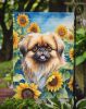 Pekingese in Sunflowers Garden Flag Mailbox Flag Decorative Yard Flag Banner Outside Patio Artwork Yard Flower Beds, Garden Size, Multicolor