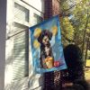 Portuguese Water Dog Happy Birthday House Flag Large Porch Sleeve Pole Decorative Outside Yard Banner Artwork Wall Hanging, Polyester, House Size