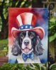 English Springer Spaniel Patriotic American Garden Flag Mailbox Flag Decorative Yard Flag Banner Outside Patio Artwork Yard Flower Beds, Garden Size