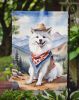 American Eskimo Cowboy Welcome Garden Flag Mailbox Flag Decorative Yard Flag Banner Outside Patio Artwork Yard Flower Beds, Garden Size, Multicolor