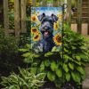 Kerry Blue Terrier in Sunflowers Garden Flag Mailbox Flag Decorative Yard Flag Banner Outside Patio Artwork Yard Flower Beds, Garden Size, Multicolor
