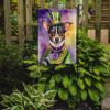 Rat Terrier King of Mardi Gras Garden Flag Mailbox Flag Decorative Yard Flag Banner Outside Patio Artwork Yard Flower Beds, Garden Size, Multicolor