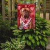 Dogue de Bordeaux My Valentine Garden Flag Mailbox Flag Decorative Yard Flag Banner Outside Patio Artwork Yard Flower Beds, Garden Size, Multicolor